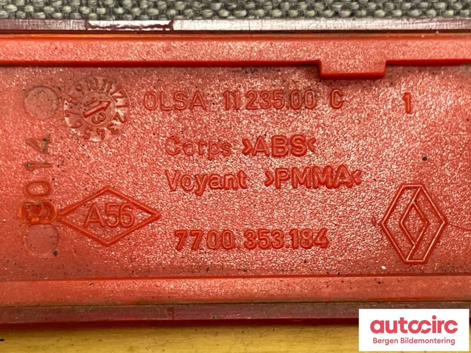 Refleksplate til Nissan NV200 2010-2019  (NISSAN|26560JX00A|77.00.353.184)