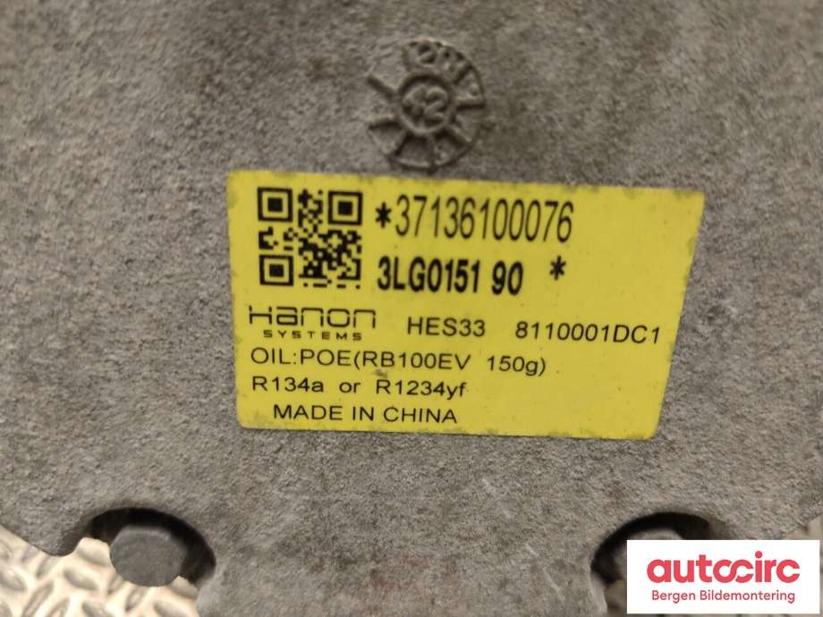 Aircondition kompressor til XPeng G3 2021-->>  (XPENG|3580100DC1||8110001DC1)