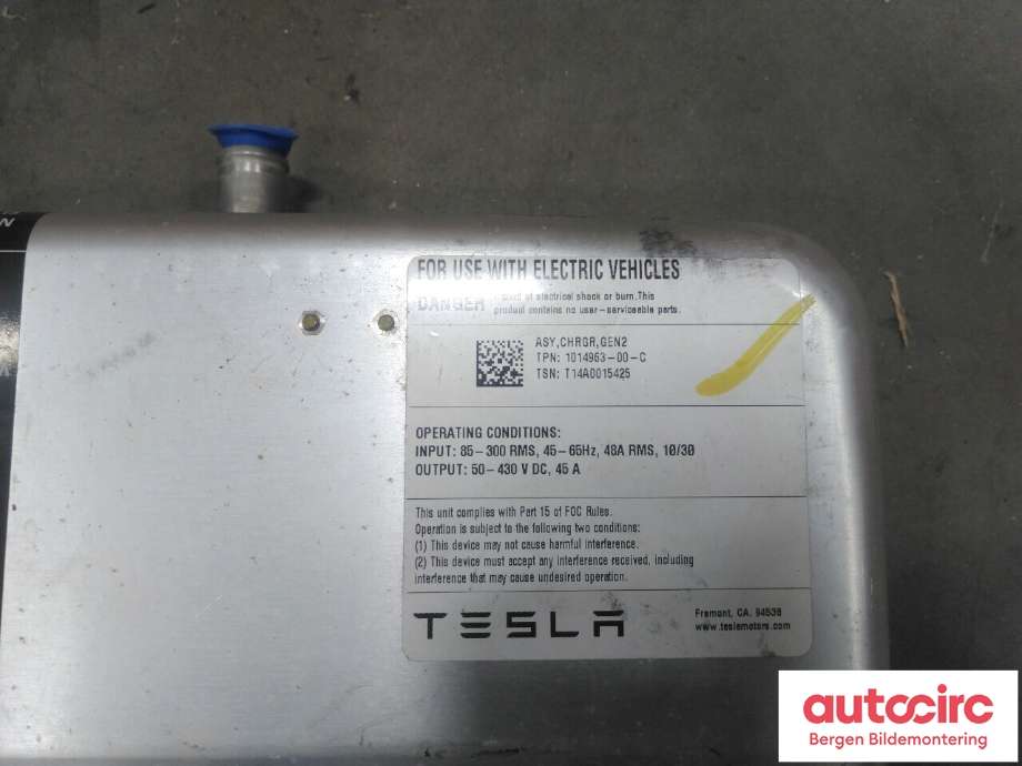 Batterilader (OBC - On Board Charger) til Tesla Model S 2013-2016 (Fase 1)  (TESLA|1014963-00-C|)