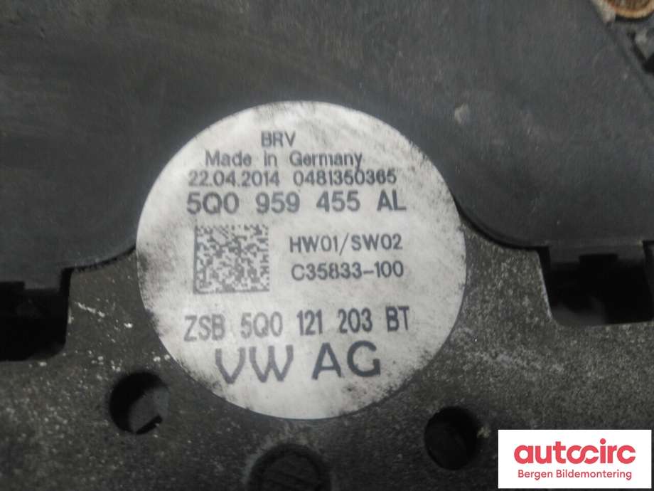 Kjølevifte til Škoda Octavia 2013-2016 (Type III, Fase 1)  (SKODA|5Q0 121 203 AB|5WA 121 203 G|)