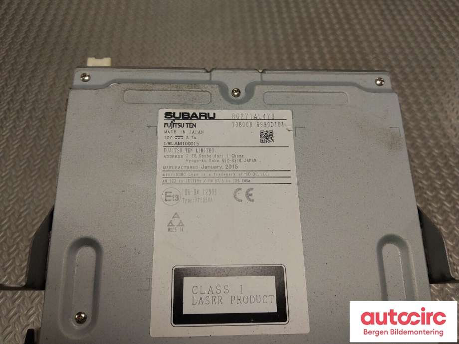 Bilstereo til Subaru Outback 2015-2020 (Type V)  (SUBARU|86271AL470|)