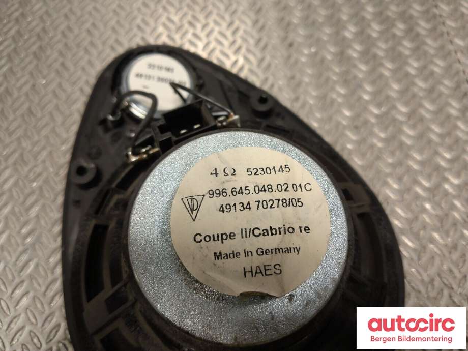 Bilstereo høyttaler til Porsche 911 1998-2005 (996) (996) (PORSCHE|996 645 048 02|996 645 048 02 01C|)