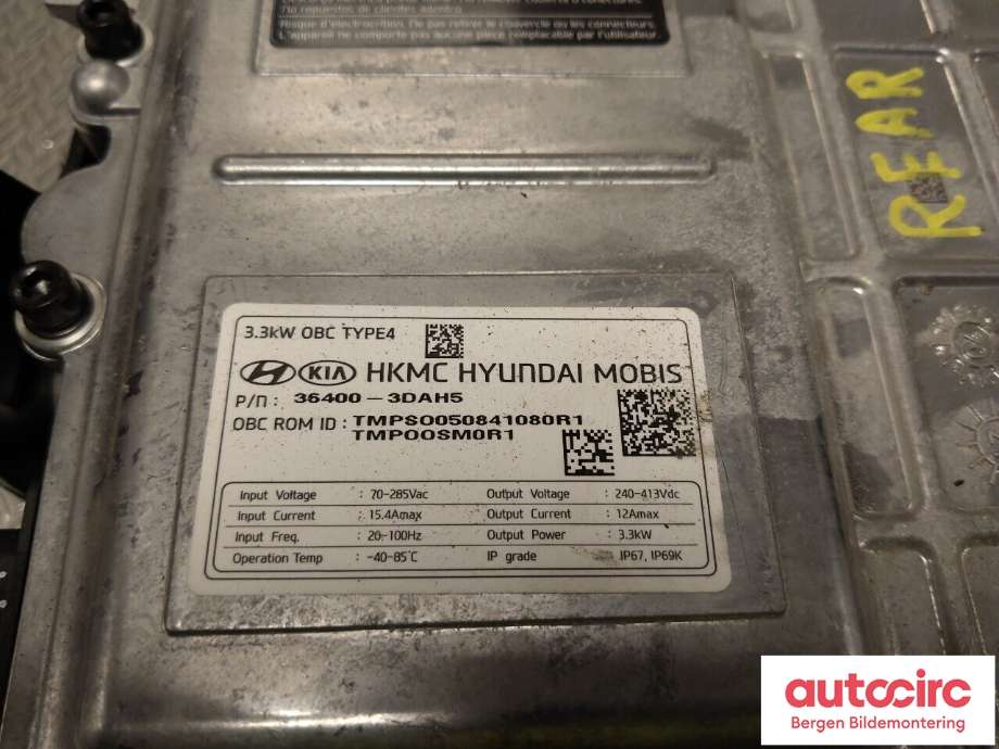 Batterilader (OBC - On Board Charger) til Hyundai Santa Fe 2021-->> (Type IV)  (HYUNDAI||36400-3DAH5)
