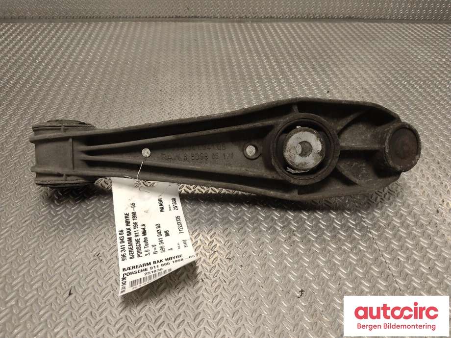 Bærebru høyre bak til Porsche 911 1998-2005 (996) (996) (PORSCHE|996 341 043 06|996 341 043 03|)