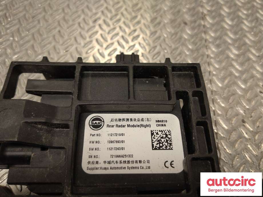 Sensor radar til MG ZS EV 2022-->> (Type I, Fase 2)  (MG||11217219)