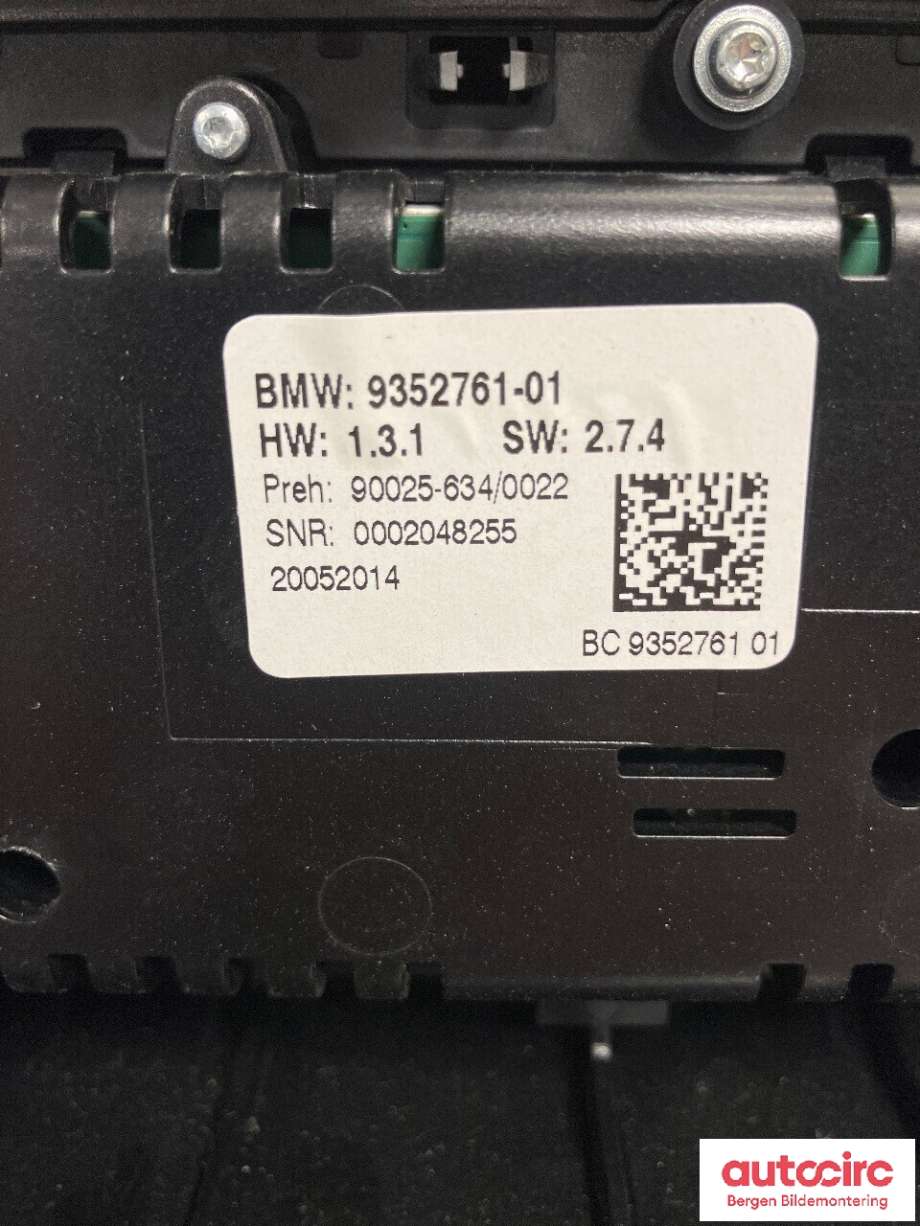 Varmeapparat betjening til BMW 5-Serie 2010-2017 (F10/F11) (F10/F11) (BMW|61 31 9 328 425||9352761)
