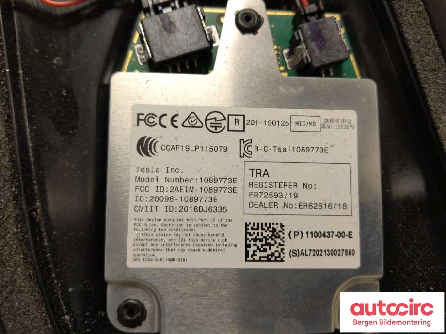 Kamera til Tesla Model 3 2018-2023 (Fase 1)  (TESLA|1109253-00-I|)