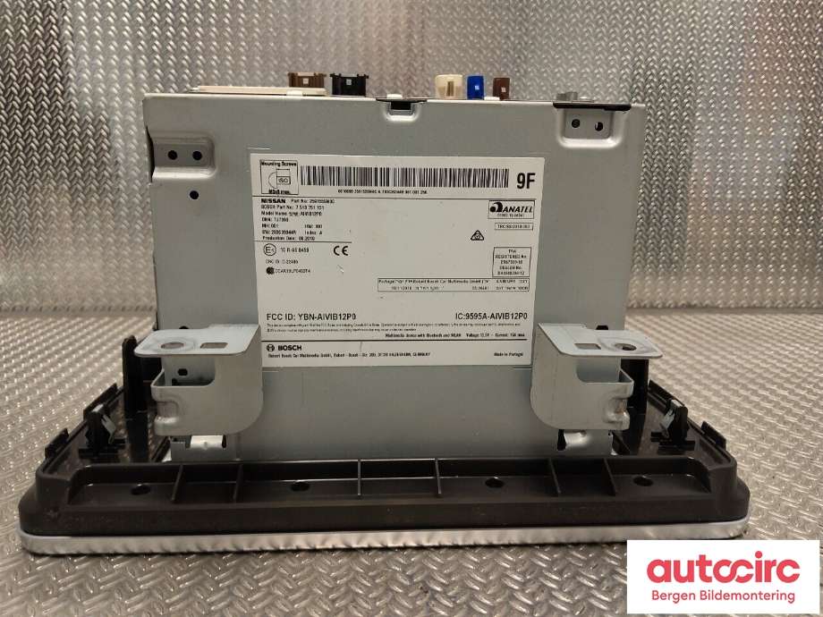 Bilstereo til Nissan Leaf 2018-->> (Type II)  (NISSAN|259155SN0C|259155SR0B|)