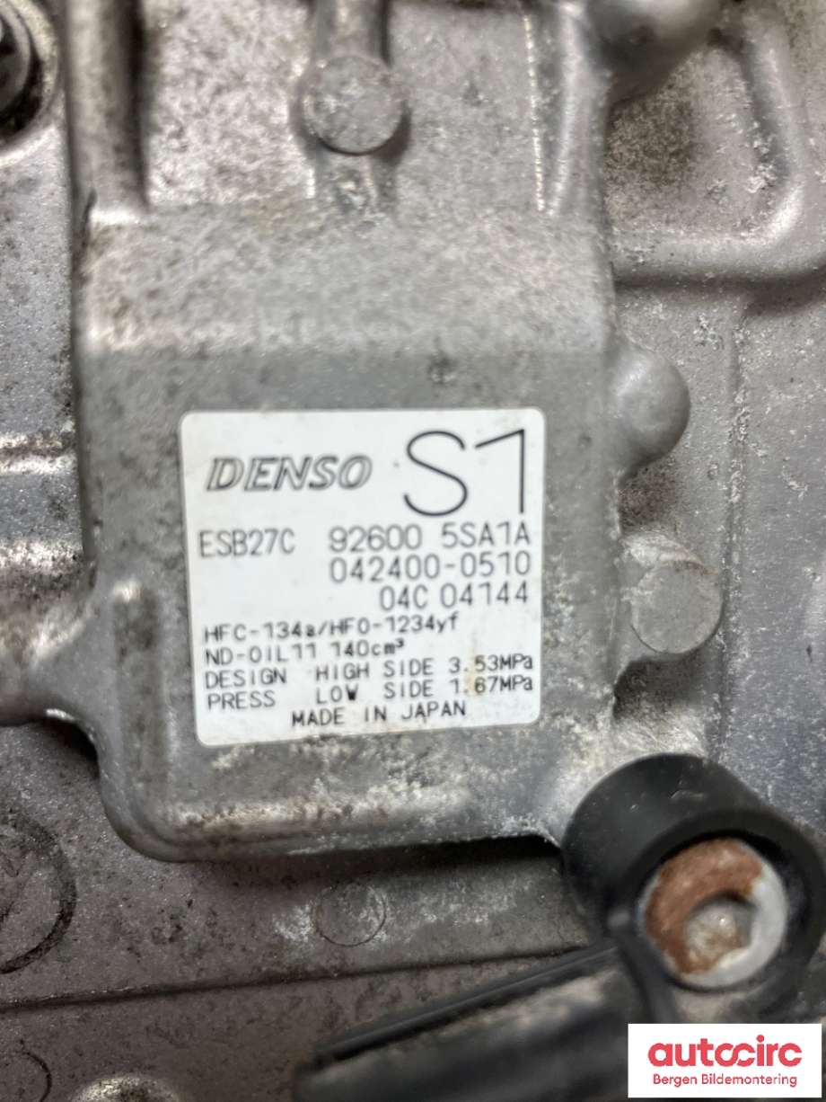 Aircondition kompressor til Nissan Leaf 2018-->> (Type II)  (NISSAN|926005SA1A|)