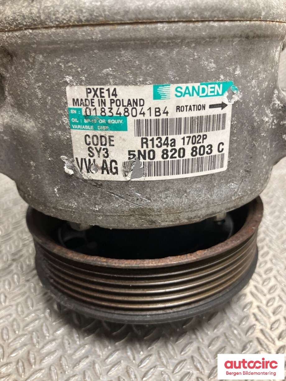Aircondition kompressor til Škoda Yeti 2009-2013 (Fase 1)  (SKODA|5K0 820 803 K|5N0 820 803 C|1K0 820 808 F)