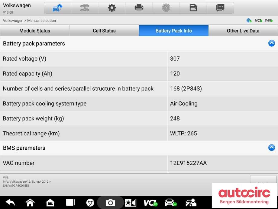 Batteripakke elbil til Škoda Citigo-e 2019-->>  (SKODA|12E 915 590 AQ|)