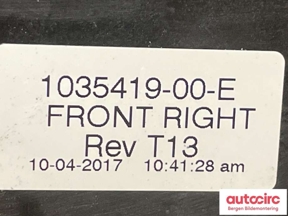 Dørhåndtak utv høyre foran til Tesla Model X 2016-->> (TESLA|1035419-00-E)