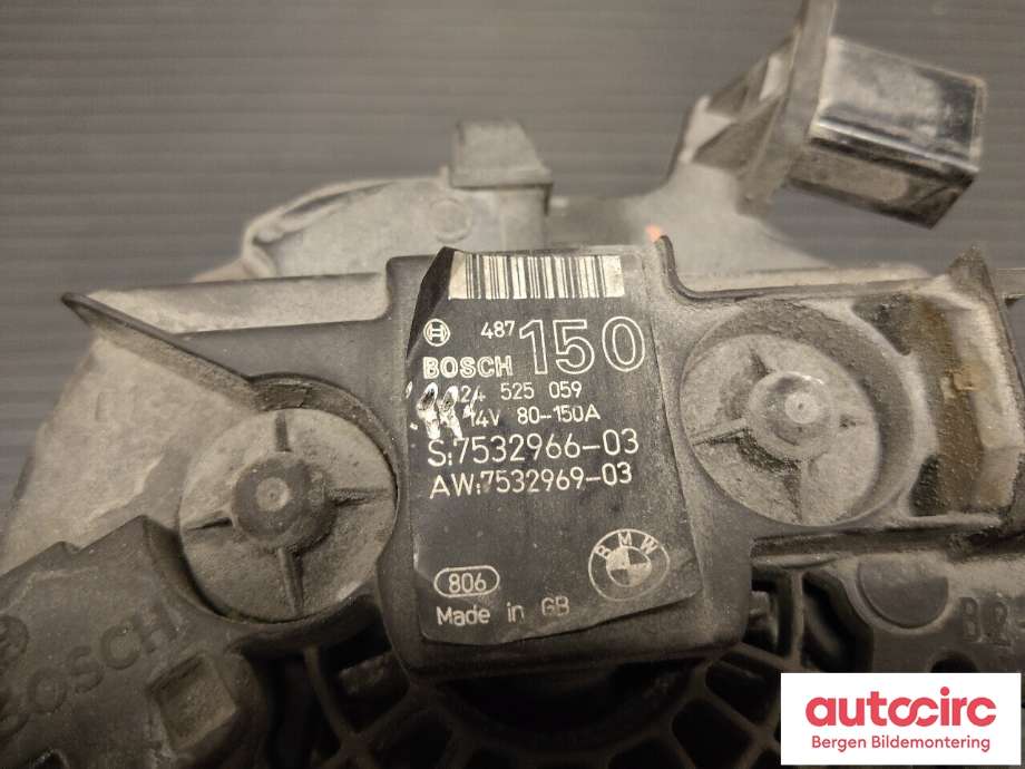 Dynamo til BMW 1-Serie 2004-2011 (E81/E82/E87/E88) (E81/E82/E87/E88) (BMW|12 31 7 532 966|)