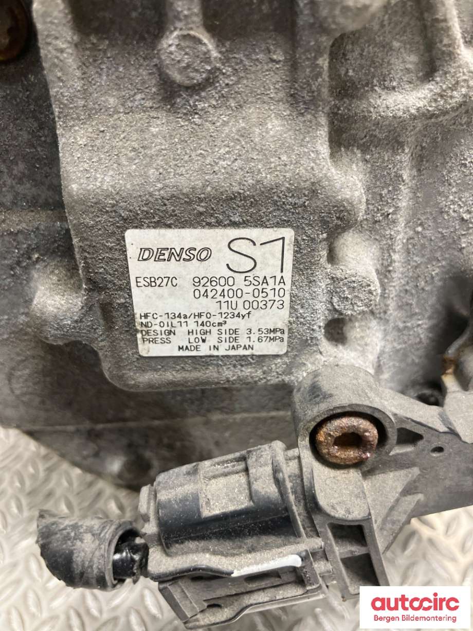Aircondition kompressor til Nissan Leaf 2018-->> (Type II)  (NISSAN|926005SA1B|926005SA1A|)