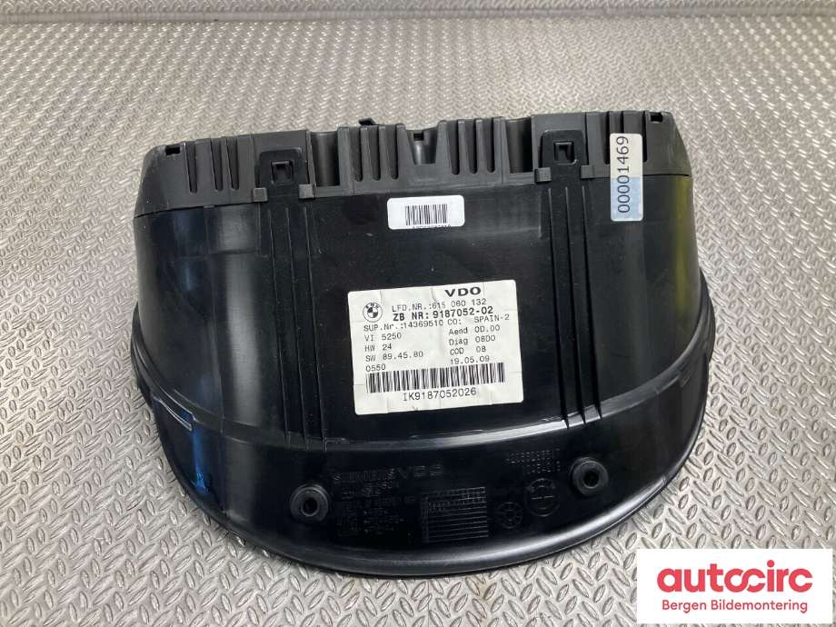 Instrumentpanel til BMW 3-Serie 2005-2011 (E90/E91/E92/E93) (E90/E91/E92/E93) (BMW|62109316119|)