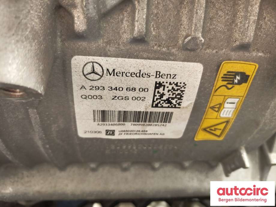 Motor elbil foran til Mercedes EQC 2019-->>  (MERCEDES|A 293 340 96 00|)