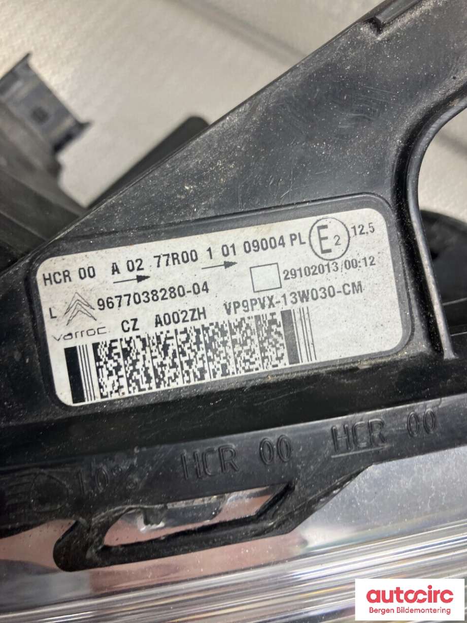 Frontlykt venstre halogen til Citroën DS3 2010-2019  (CITROEN|6208 Y0|)