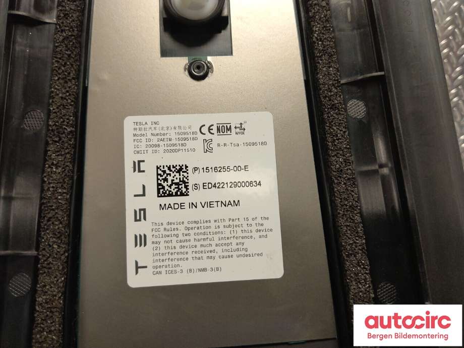 Kamera til Tesla Model Y 2021-2024 (Type I)  (TESLA|1506885-00-H|)