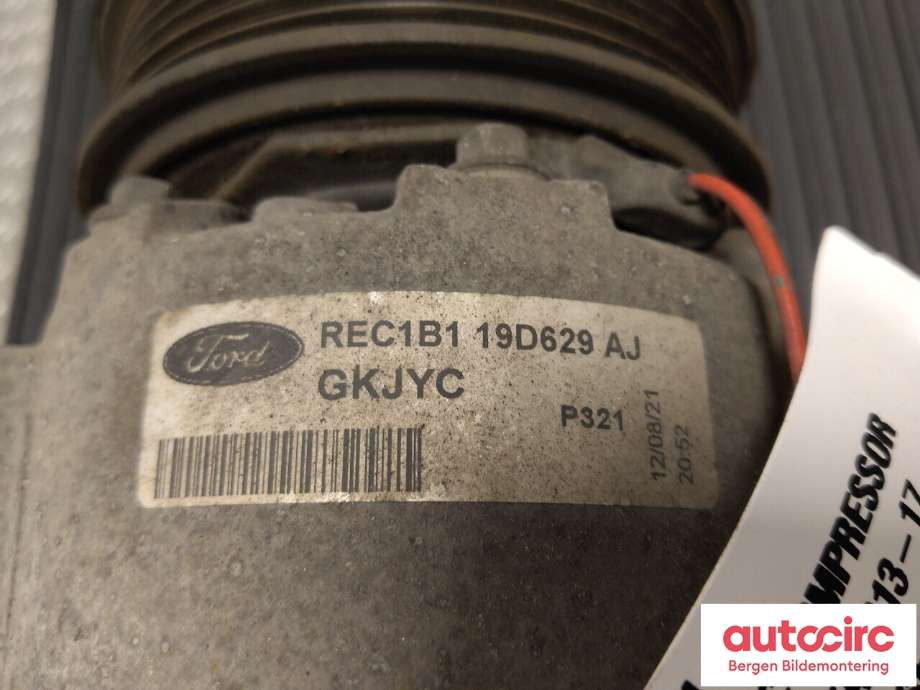 Aircondition kompressor til Ford Fiesta 2013-2017 (Type VI, Fase 2)  (FORD|2021124|C1B1-19D629-A2H|)