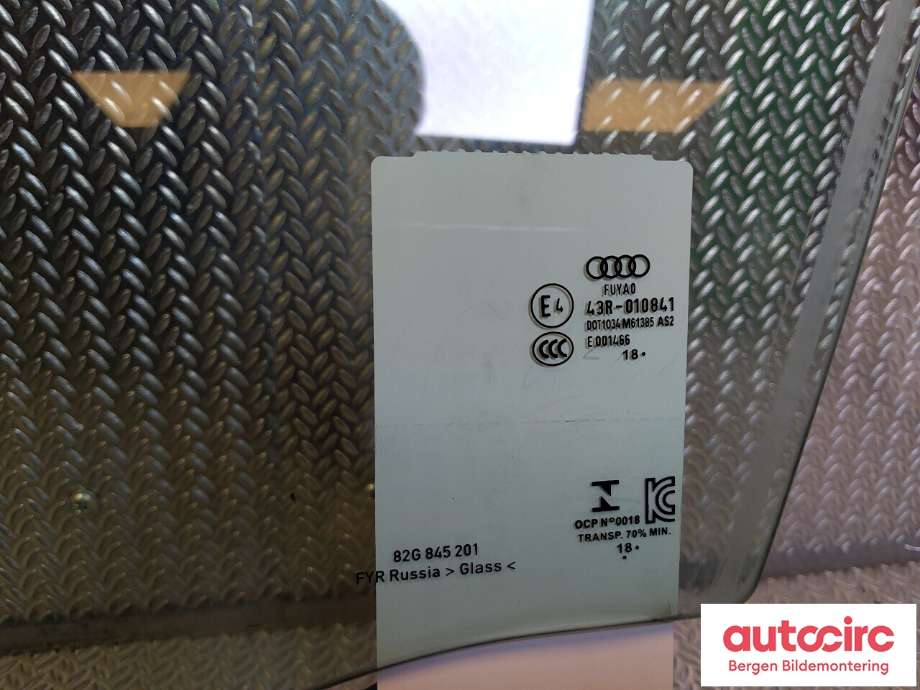 Siderute venstre foran til Audi A1 2018-->> (Type II) (AUDI|82G 845 201|82G 845 201 A|)