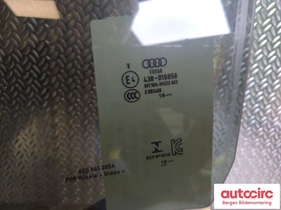 Siderute venstre bak til Audi A1 2018-->> (Type II)  (AUDI|82G 845 205 A|)