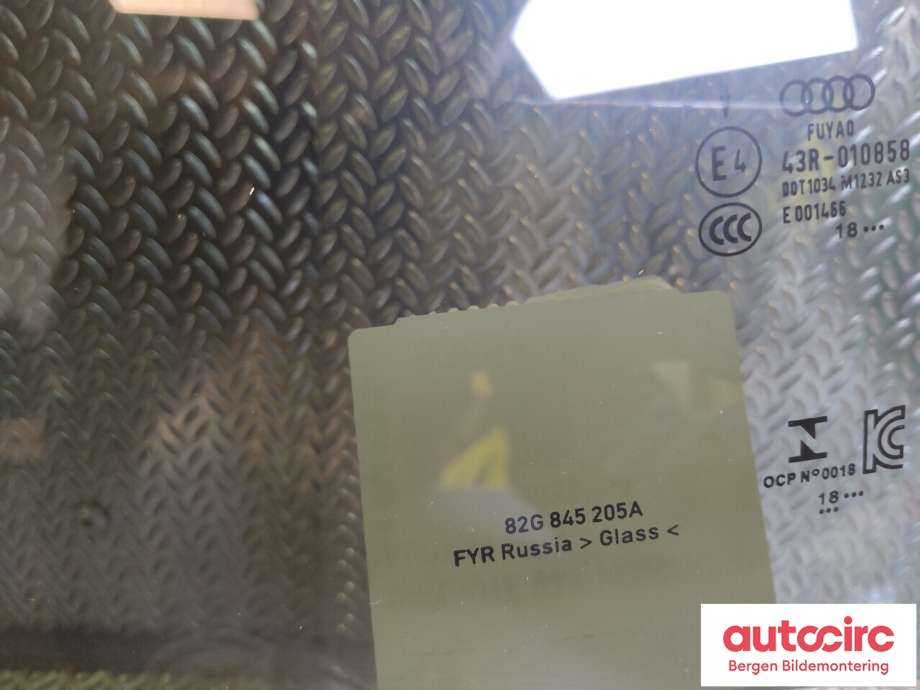 Siderute venstre bak til Audi A1 2018-->> (Type II)  (AUDI|82G 845 205 A|)