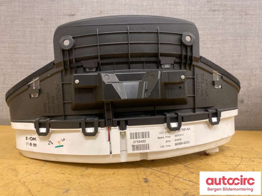 Speedometer til Volvo V60 2010-2013 (Type I, Fase 1)  (VOLVO|36001834|)