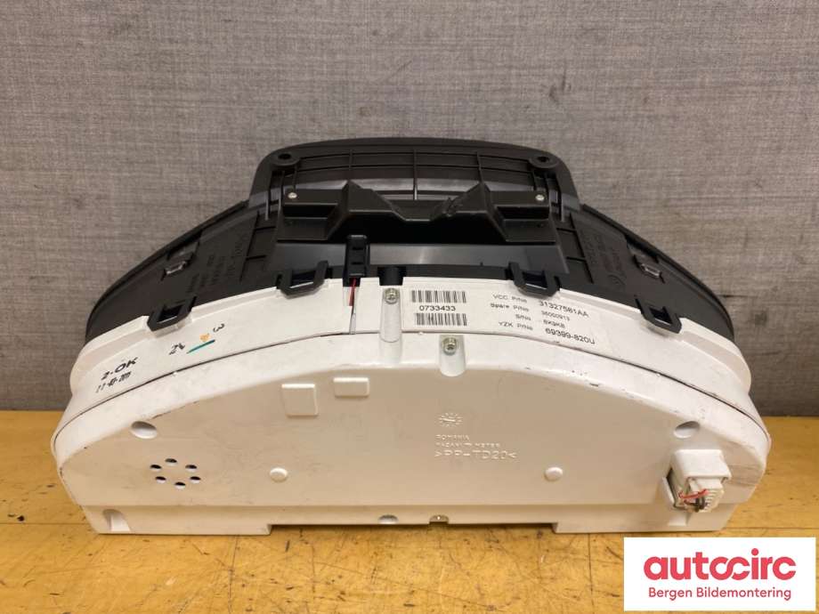 Speedometer til Volvo V60 2010-2013 (Type I, Fase 1)  (VOLVO|36001834|)