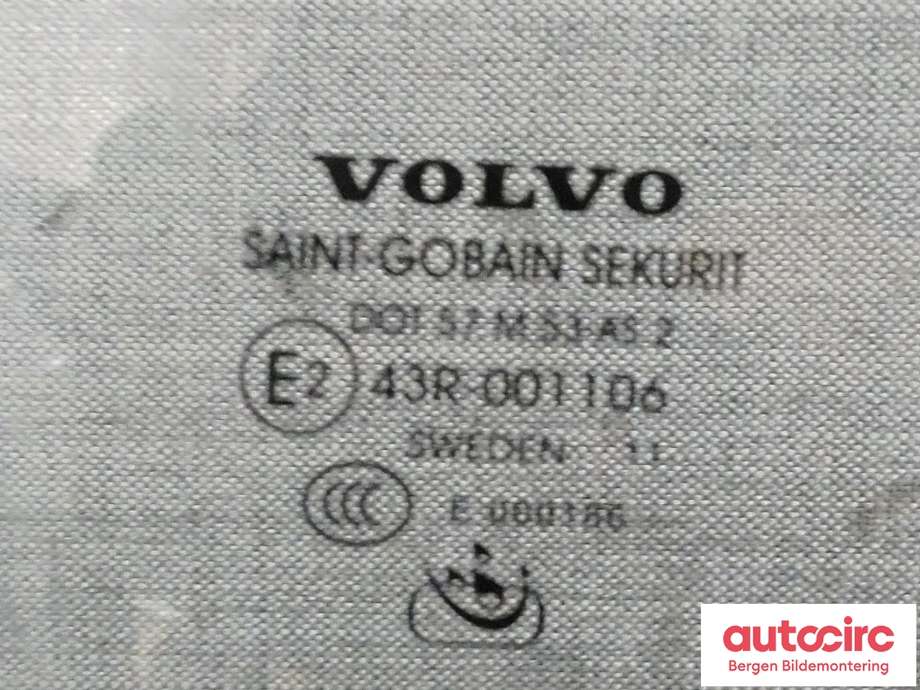 Siderute høyre foran til Volvo V60 2010-2013 (Type I, Fase 1)  (VOLVO|31385413|)