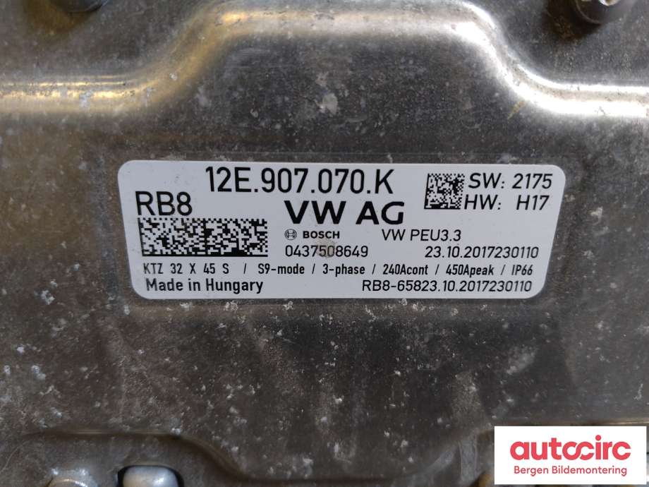Inverter elbil til Škoda Citigo-e 2019-->> (SKODA|12E 907 070 K|)
