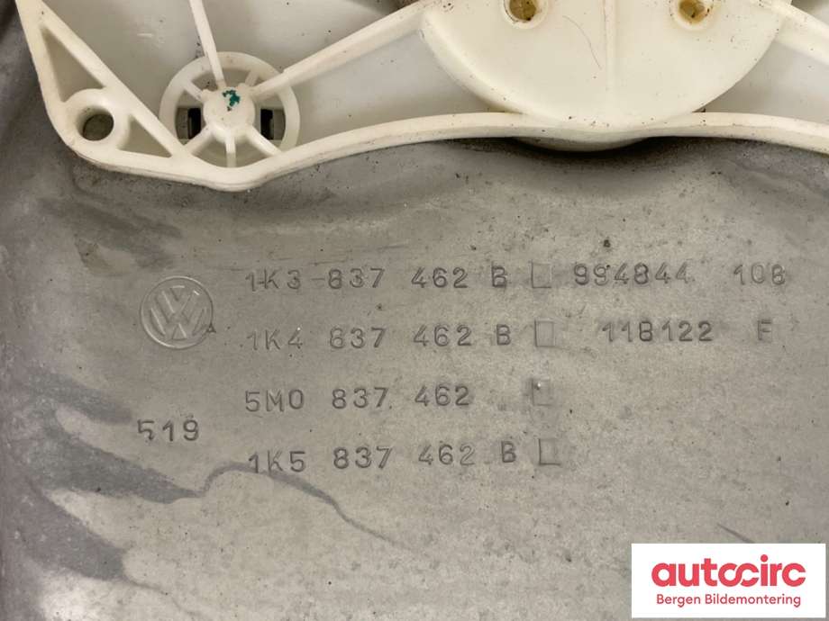 Ruteheis til VW Golf, Plus/Cross 2009-2013 (Fase 2)  (VOLKSWAGEN|5M0 837 462|)