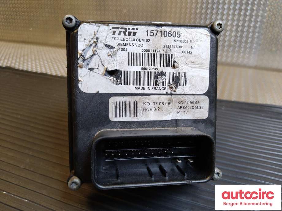 ABS sentral til Peugeot 407 2004-2010  (PEUGEOT|4541 X4|4541 X3|16 826 101 80)