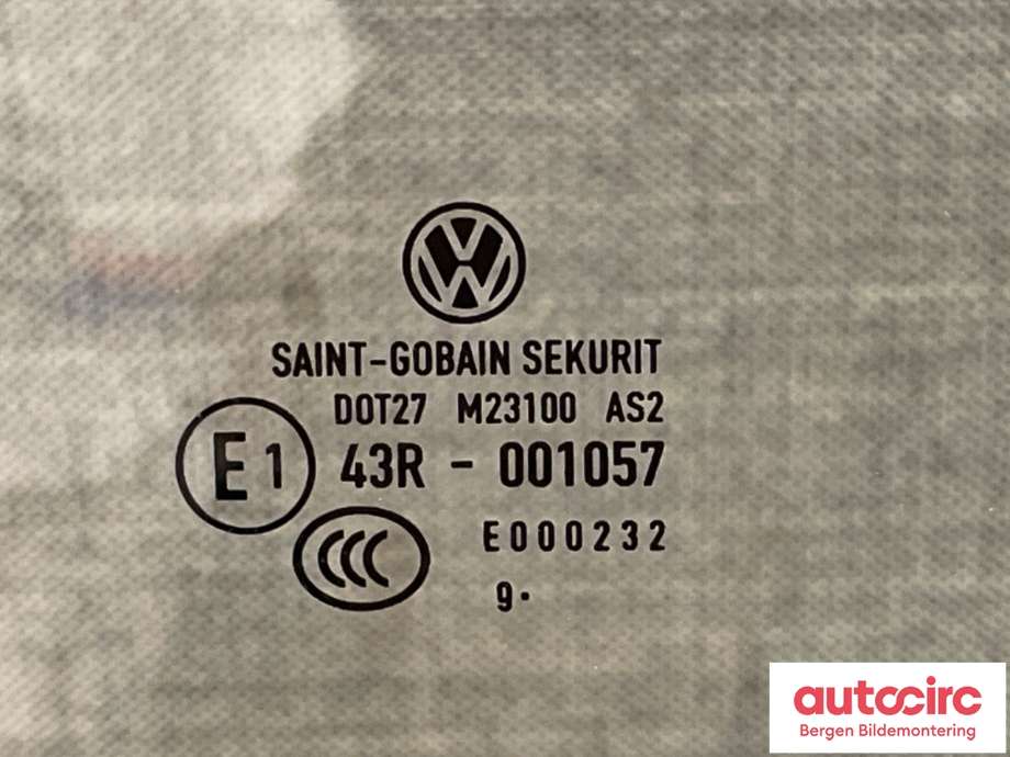 Siderute høyre bak til VW Golf, Plus/Cross 2009-2013 (Fase 2) (VOLKSWAGEN|5M0 845 026|)