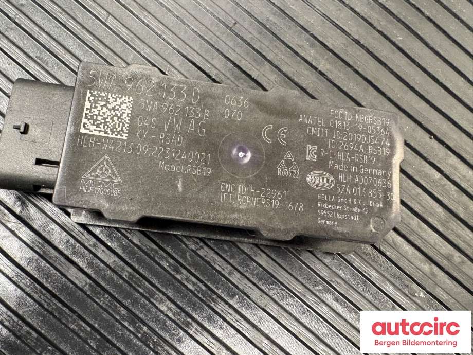 Styreenhet nøkkelfri/keyless til VW ID.4 2020-->> (VOLKSWAGEN|5WA 962 133 D|)