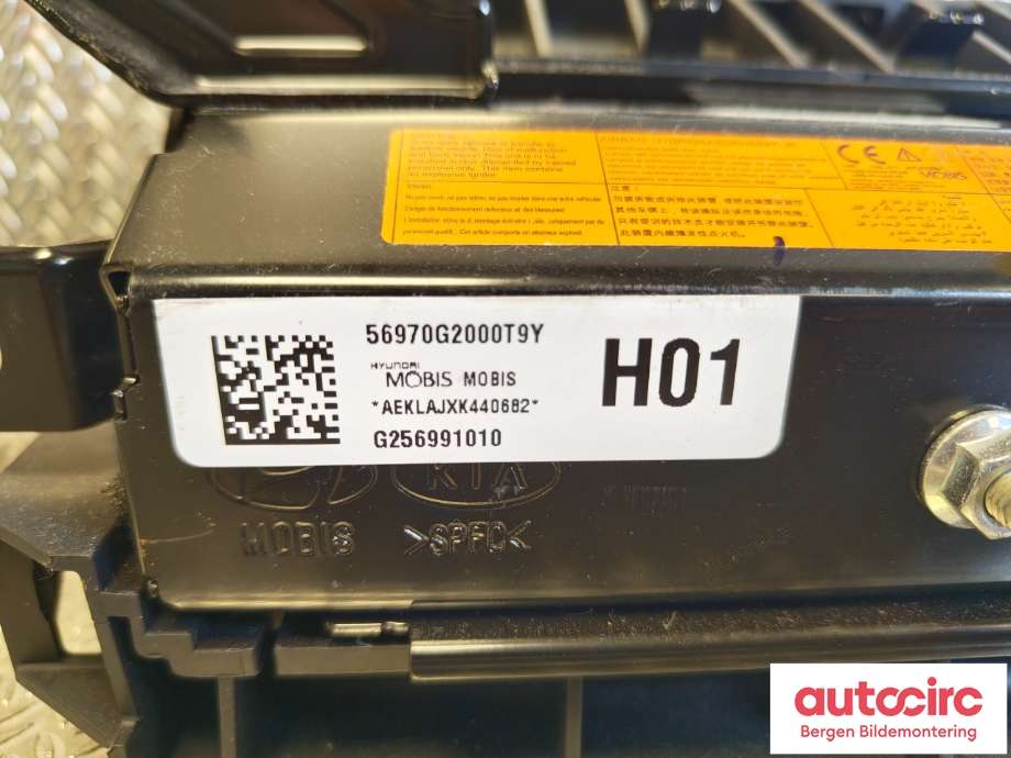 Airbag kne til Hyundai Ioniq Electric 2019-->> (Fase 2)  (HYUNDAI|56970G 2000T9Y|)