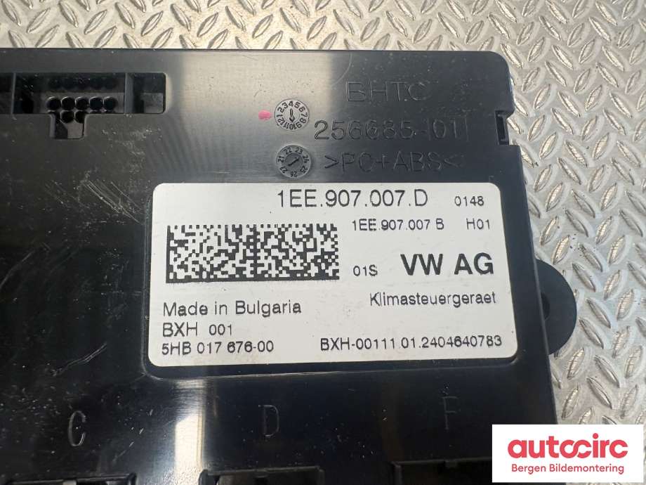 Styreenhet klima/aircondition til Audi Q4 e-tron 2021-->>  (AUDI|1EE 907 007 D|)