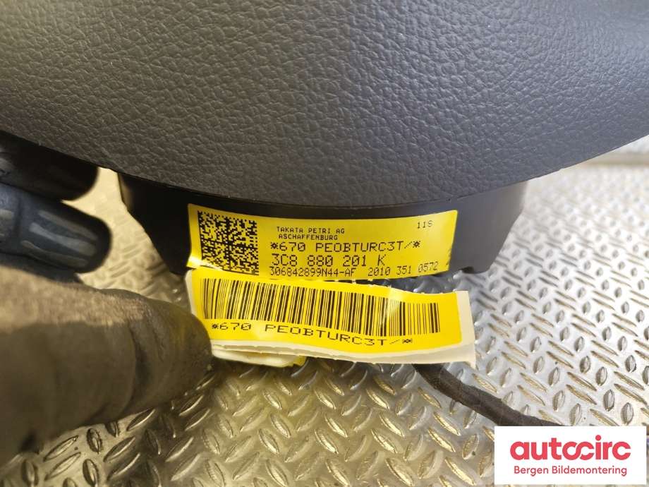 Airbag rattpute til VW Golf VI 2008-2012  (VOLKSWAGEN|5N0 880 201 F|)