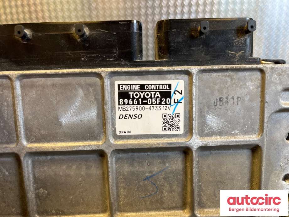 Styreenhet motor til Toyota Avensis 2009-2015 (Type III, Fase 1)  (TOYOTA|8966105F20|8966105F21|)