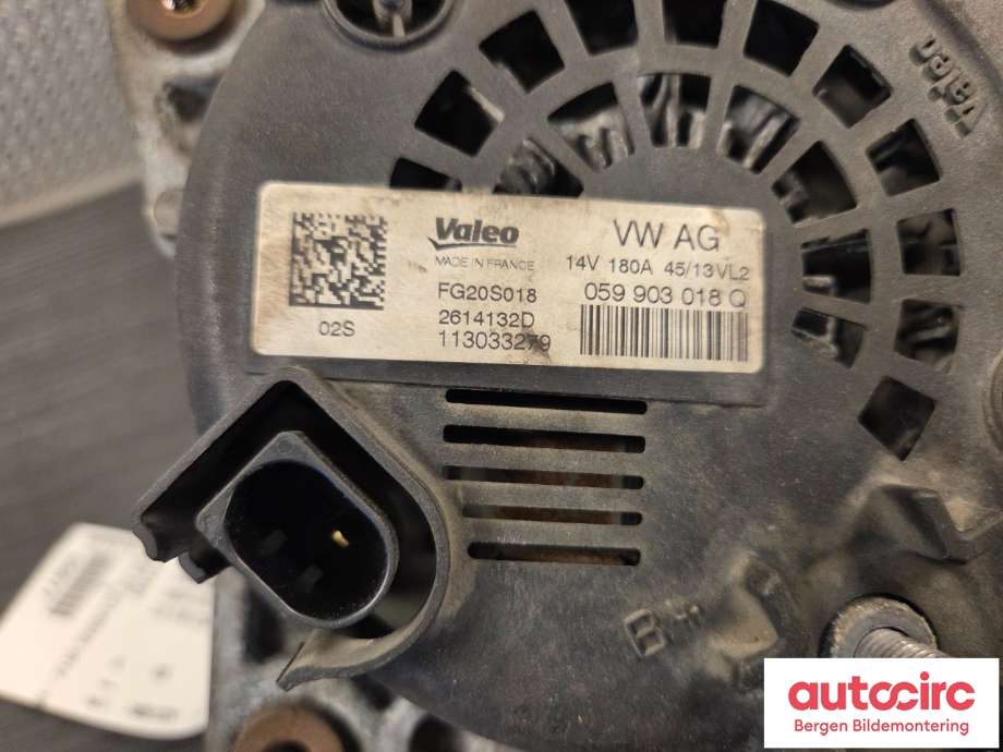 Dynamo til Audi A6, Allroad 2012-2014 (Type III, Fase 1) (C7) (C7) (059 903 018 R|)
