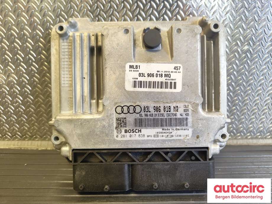 Styreenhet motor til Audi Q5 2008-2012 (Type I, Fase 1) (AUDI|03L 906 018 MQ|)