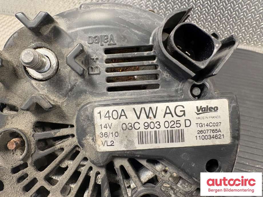 Dynamo til Škoda Octavia 2009-2013 (Type II, Fase 2) (SKODA|03C 903 024 J|03C 903 023 A|)