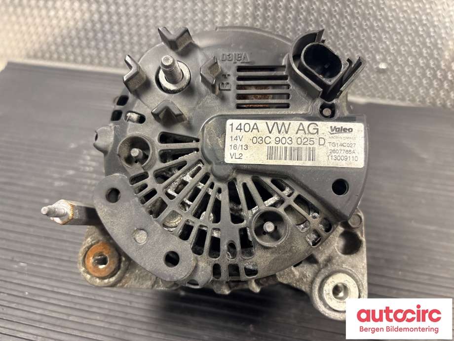 Dynamo til VW Golf, Plus/Cross 2009-2013 (Fase 2)  (VOLKSWAGEN|03C 903 024 J|03C 903 023 A|)