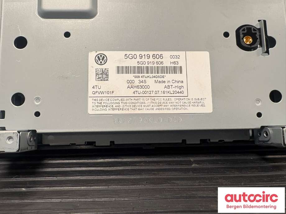 Instrument kjørecomputer til VW e-Golf 2017-2020 (Fase 2)  (VOLKSWAGEN|5G0 919 606|)