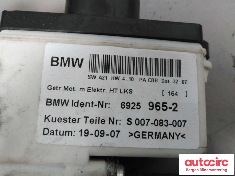 Ruteheis venstre til BMW X3 2007-2010 (Fase 2) (E83) (E83) (BMW|67 62 6 925 965|6925 965-2)