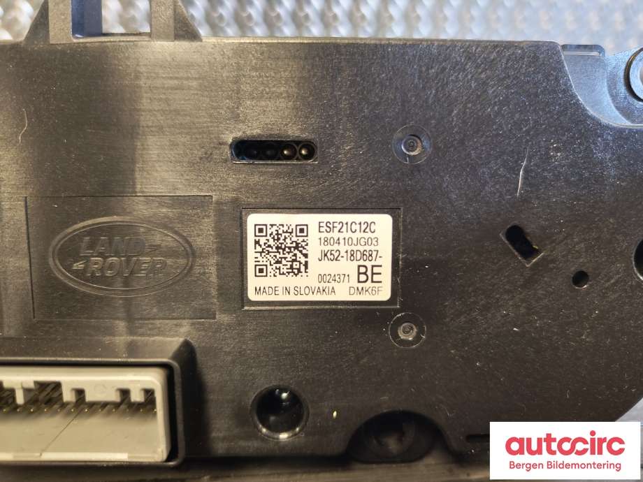 Varmeapparat betjening til Land Rover Range Rover 2013-->> (Type IV)  (LAND-ROVER|LR098574|JK5218D687BF|)