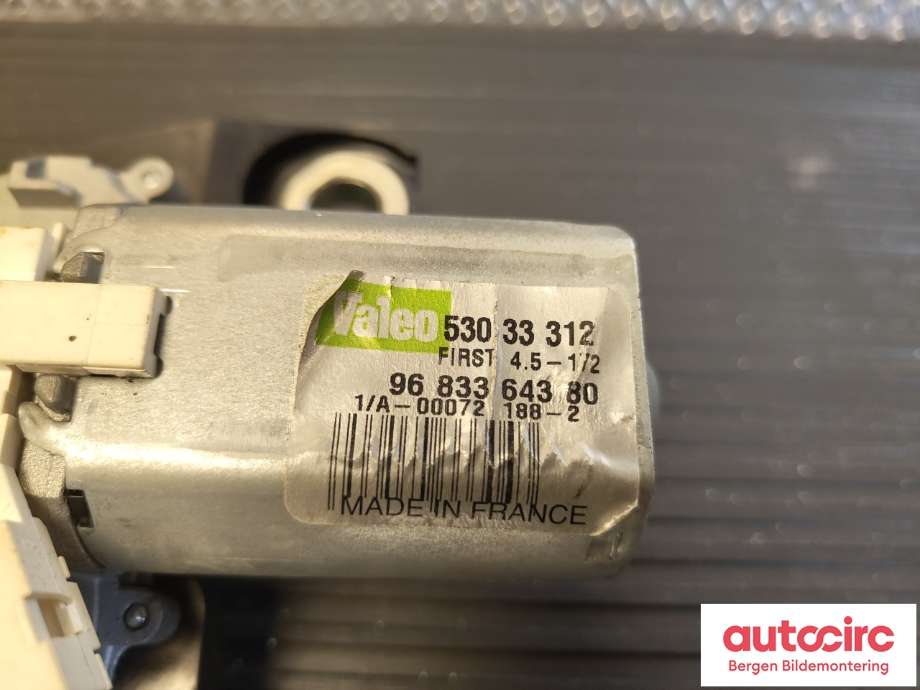 Viskermotor bakrute til Citroën Berlingo 2008-2015 (Type II, Fase 1)  (CITROEN|6405 LQ|98 401 238 80|)