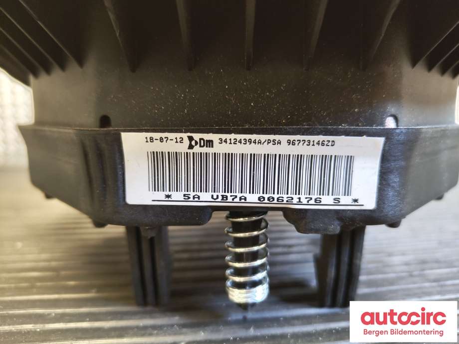 Airbag rattpute til Citroën Berlingo 2008-2015 (Type II, Fase 1)  (CITROEN|96 773 146 ZD|)