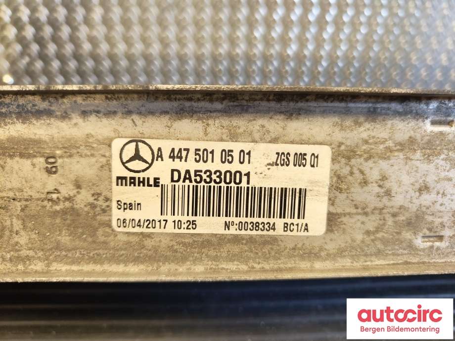 Intercooler til Mercedes Vito 2014-->> (W447) (W447) (MERCEDES|A 447 501 05 01|)