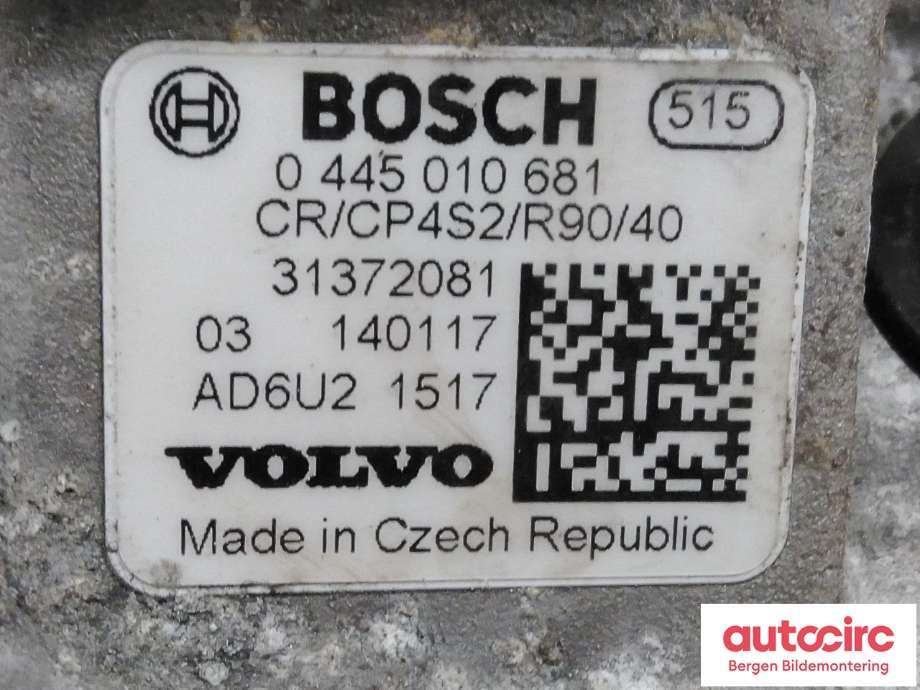Dieselpumpe til Volvo XC60 2014-2017 (Type I, Fase 2)  (VOLVO|31372081|)