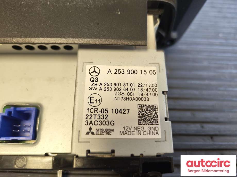 Multimedia display (MCU - Media Controller Unit) til Mercedes Citan 2021-->> (W420) (W420) (MERCEDES|A 253 900 15 05|)